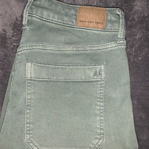 green jeans high wasted AE size 8